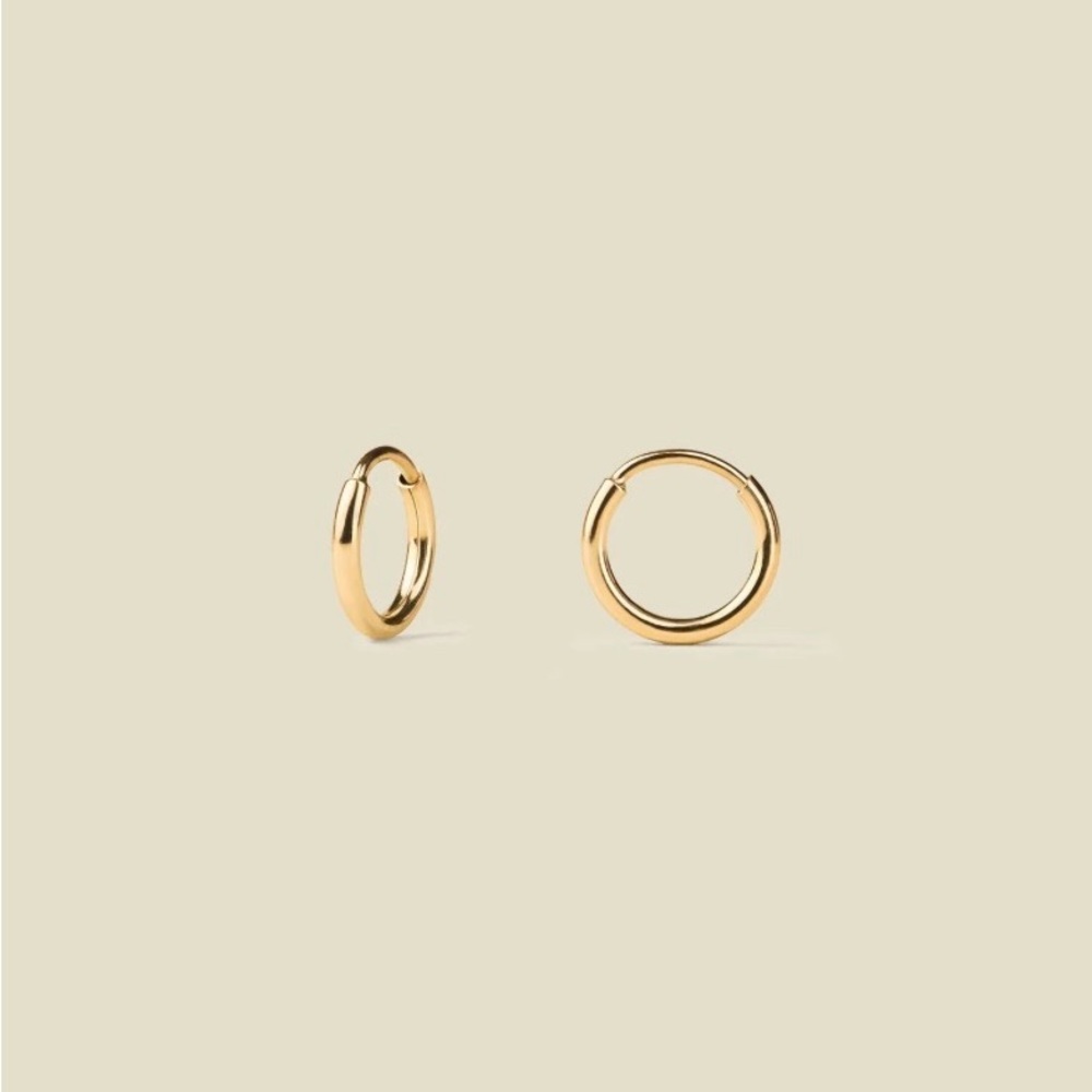 Made By Mary Mini Live In Hoop Earrings, 9mm, 14k Gold Filled